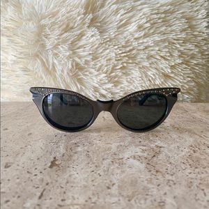 Vintage Italy CatEye Rhinestone Polarized Sunglass